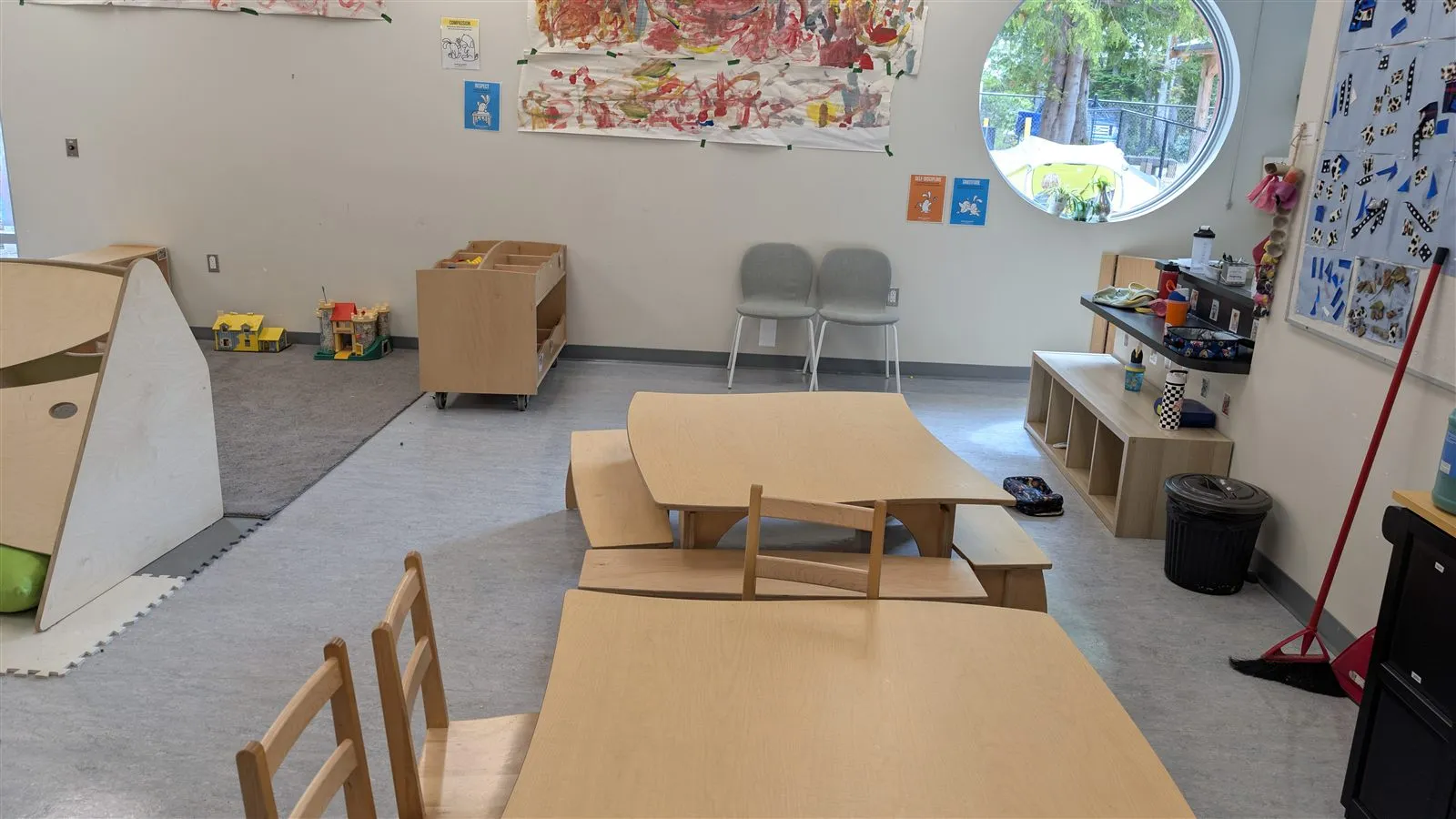 The snack area in the Chrysalis Room